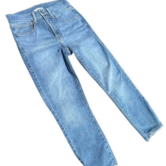 Good American Jeans Good Legs Crop Ankle Jeans Scandi Blue268 Light Wash - Picture 4 of 9